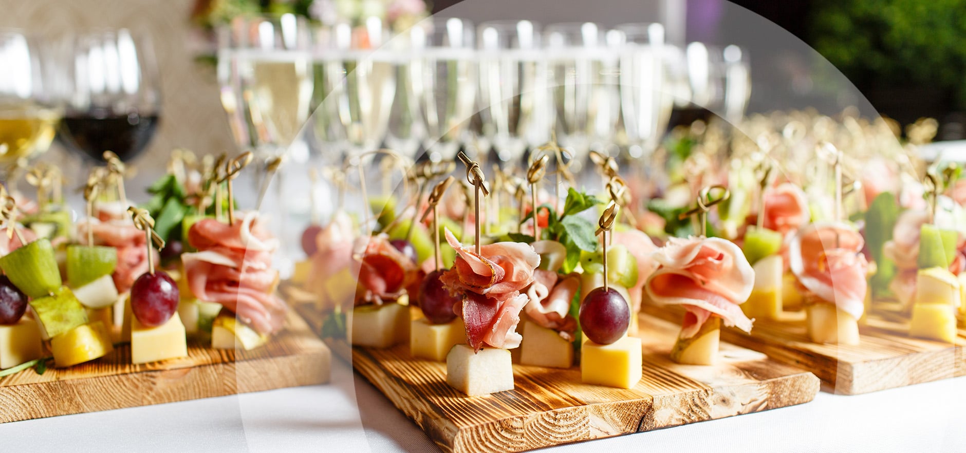 canapes at an event